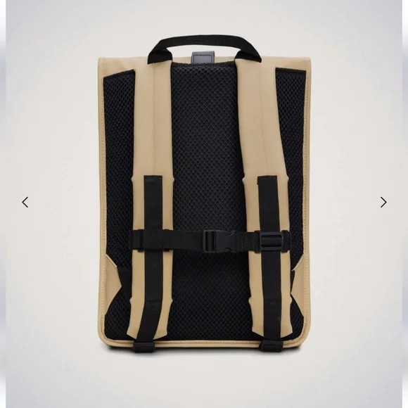 RAINS Rolltop Rucksack Sand - Picture 4 of 9